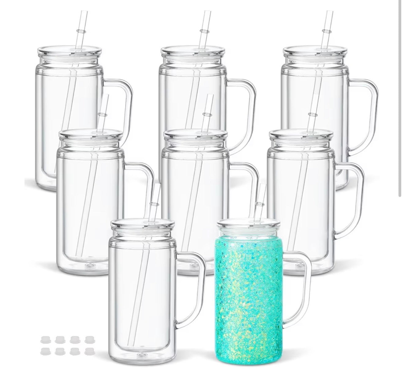 16oz Acrylic cup w/ handle